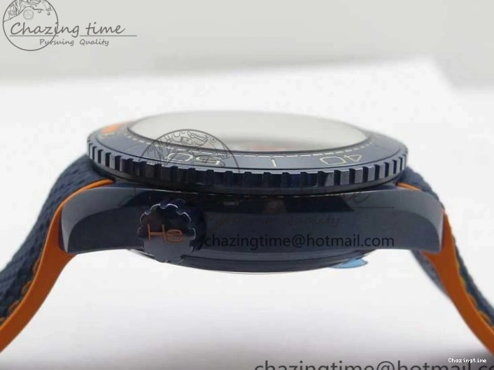 0521 Planet Ocean 45.5mm Big Blue Real Ceramic VSF 1:1 Best Edition on Blue Rubber Strap A8906 Super Clone Unique 7896